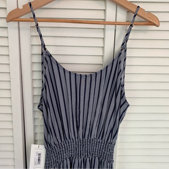 Carve Designs Macy Dress Navy Stripe Women’s Large Relaxed Cami Maxi Dress NWT - Picture 13 of 16